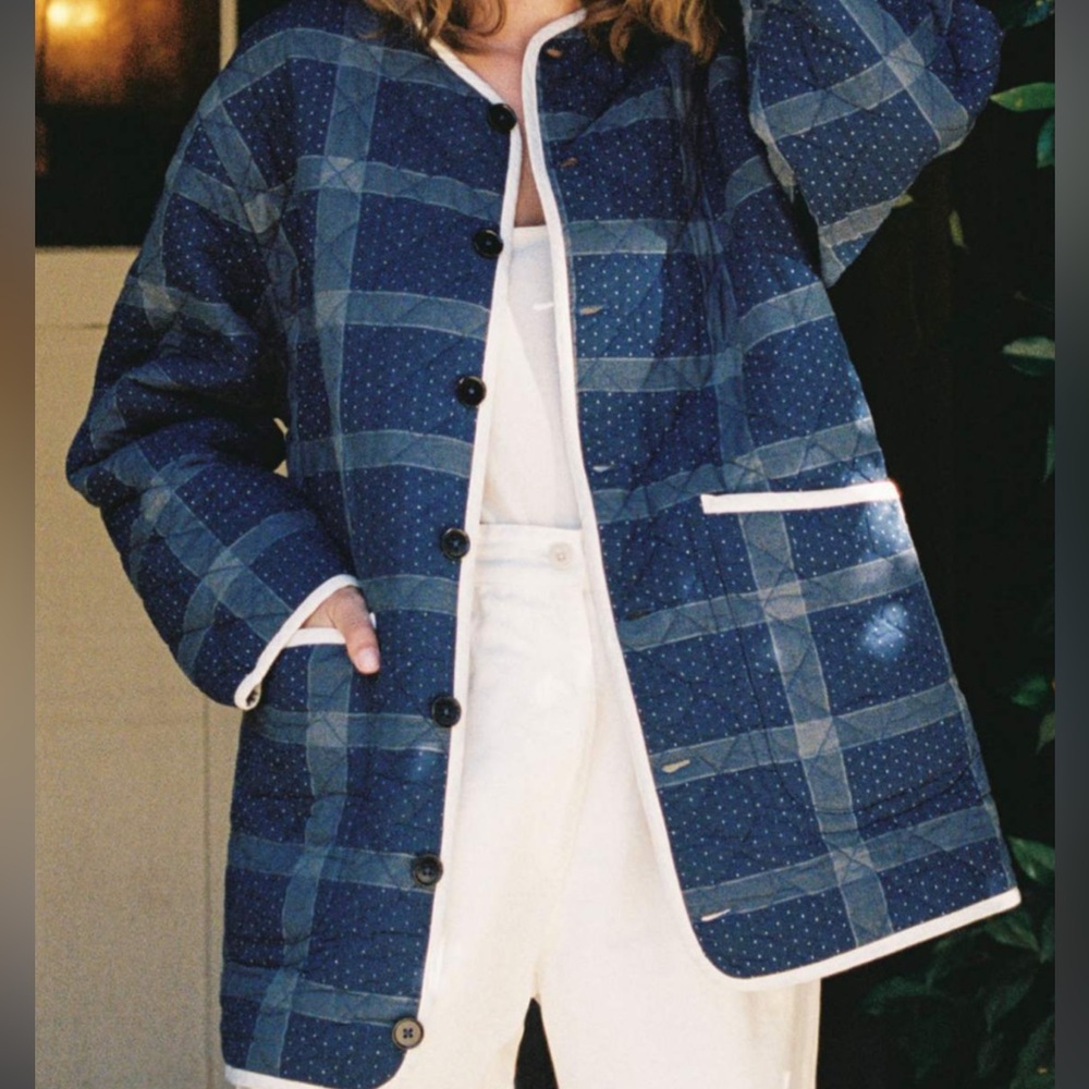 Christy Dawn Lou Lou Quilted Jacket Indigo Blues